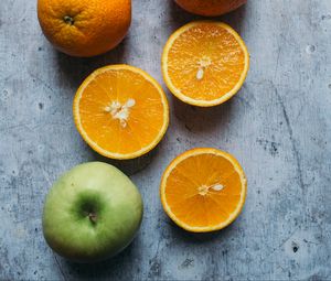 Preview wallpaper oranges, apples, fruits, fresh