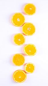 Preview wallpaper oranges, citruses, slices, white background