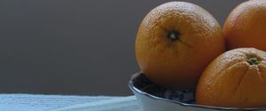 Preview wallpaper oranges, fruit, bowl