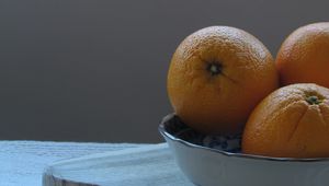 Preview wallpaper oranges, fruit, bowl