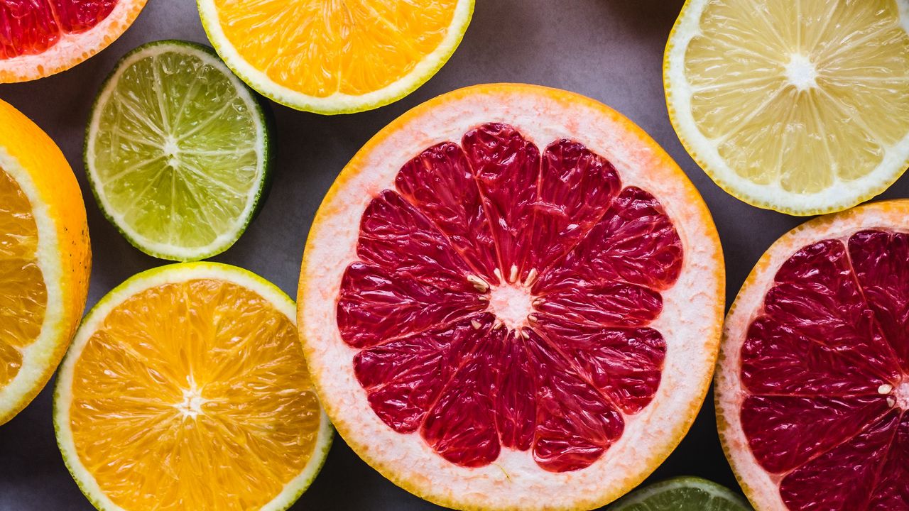 Wallpaper oranges, grapefruits, lemons, limes, fruits, citrus