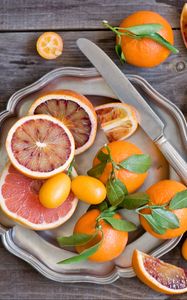 Preview wallpaper oranges, kumquats, fruit, citrus