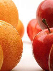 Preview wallpaper oranges, macro, apples