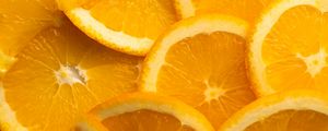 Preview wallpaper oranges, slices, citrus, fruit, orange, yellow