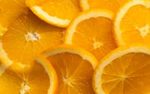 Preview wallpaper oranges, slices, citrus, fruit, orange, yellow