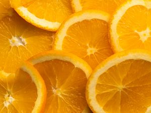 Preview wallpaper oranges, slices, citrus, fruit, orange, yellow