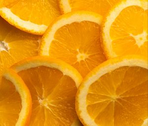 Preview wallpaper oranges, slices, citrus, fruit, orange, yellow