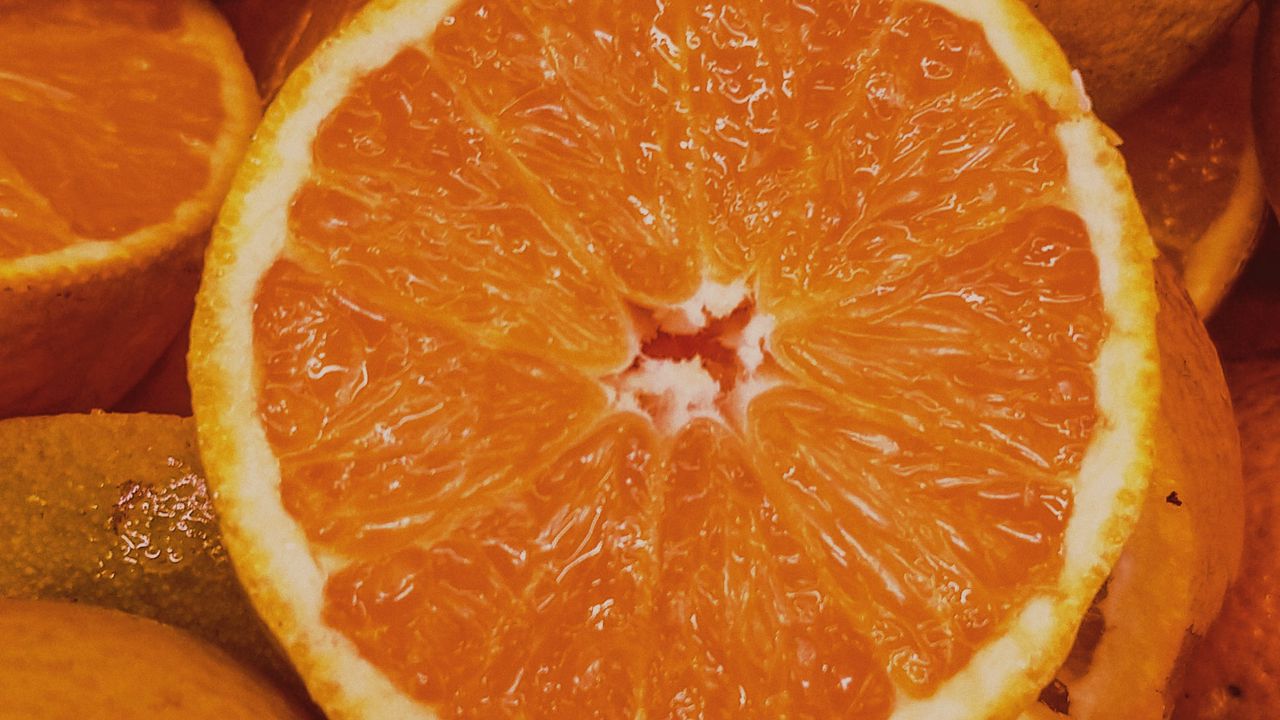 Wallpaper oranges, slices, fruits, citrus