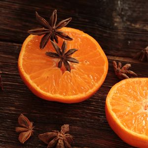 Preview wallpaper oranges, star anise, spice, citrus