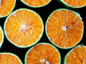 Preview wallpaper oranges, variety, fruit, juicy, cut