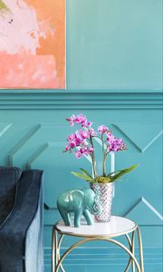 Preview wallpaper orchids, flowers, bouquet, vase, decor