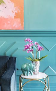Preview wallpaper orchids, flowers, bouquet, vase, decor