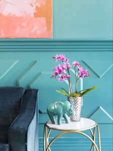 Preview wallpaper orchids, flowers, bouquet, vase, decor