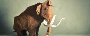 Preview wallpaper origami, mammoth, artwork, mammals