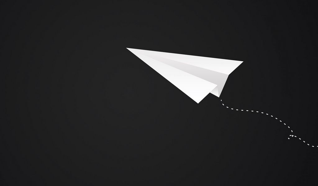 1024x600 Wallpaper origami, plane, art, paper, minimalism