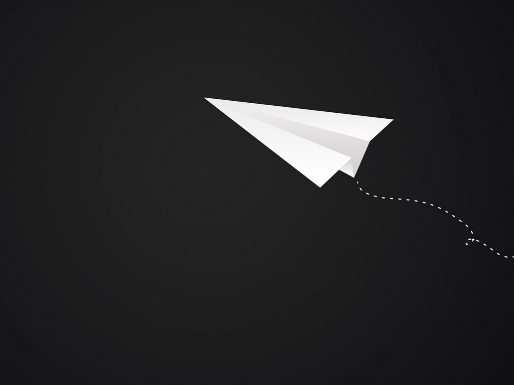 1024x768 Wallpaper origami, plane, art, paper, minimalism