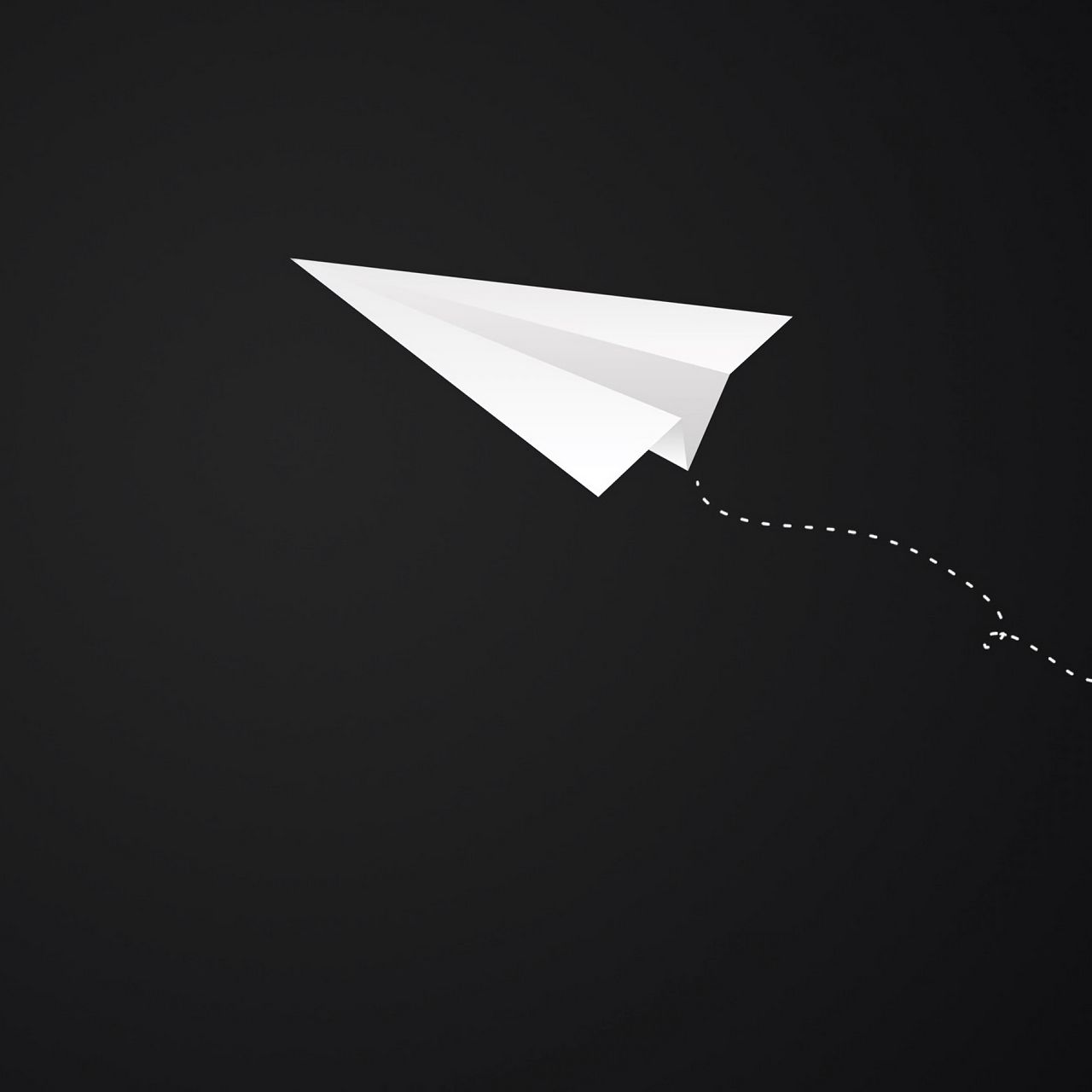 1280x1280 Wallpaper origami, plane, art, paper, minimalism