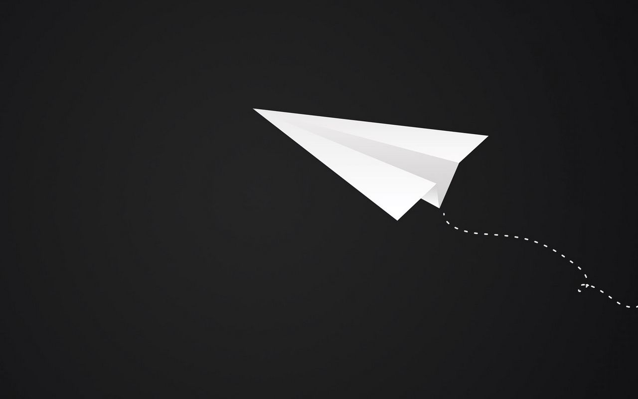 1280x800 Wallpaper origami, plane, art, paper, minimalism
