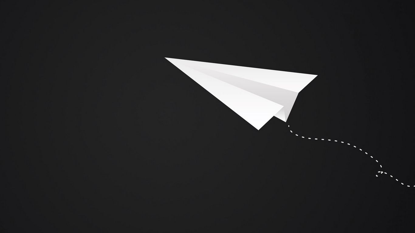 1366x768 Wallpaper origami, plane, art, paper, minimalism