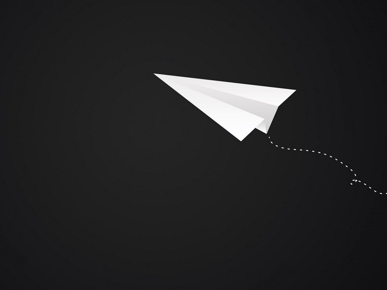 1600x1200 Wallpaper origami, plane, art, paper, minimalism