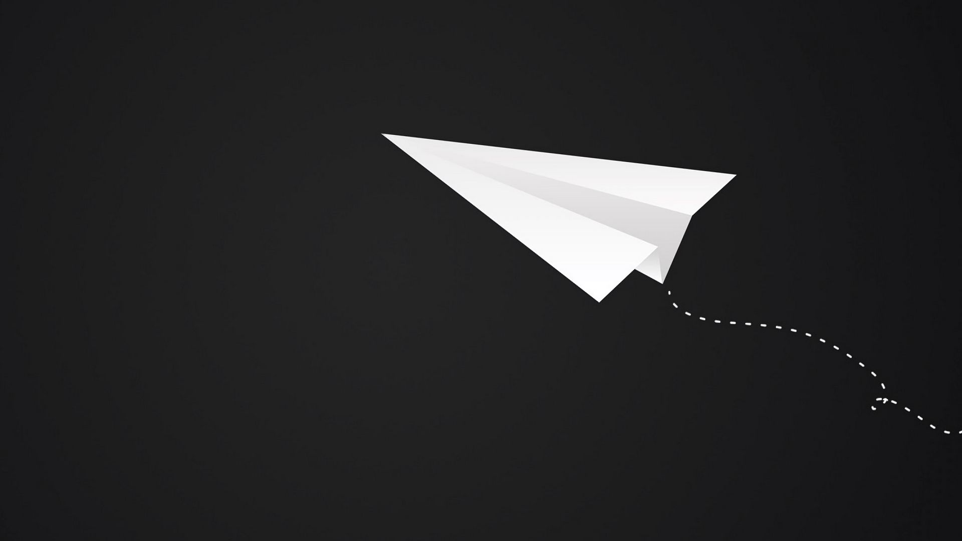 1920x1080 Wallpaper origami, plane, art, paper, minimalism