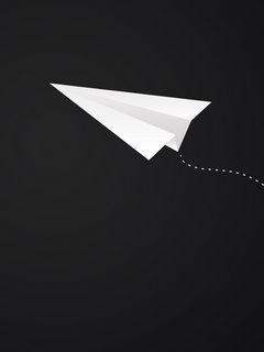 240x320 Wallpaper origami, plane, art, paper, minimalism