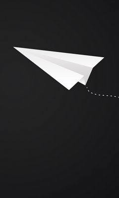 240x400 Wallpaper origami, plane, art, paper, minimalism