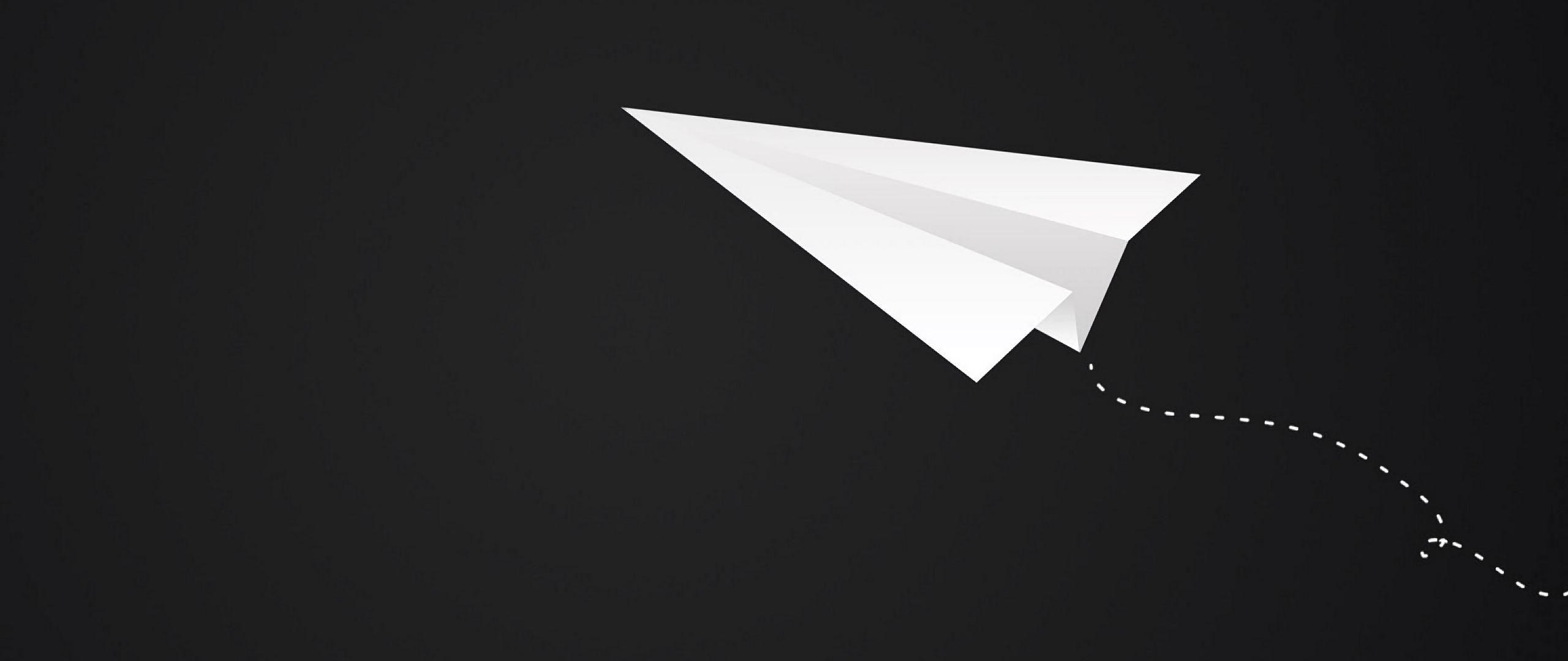 2560x1080 Wallpaper origami, plane, art, paper, minimalism