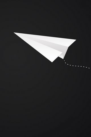 320x480 Wallpaper origami, plane, art, paper, minimalism