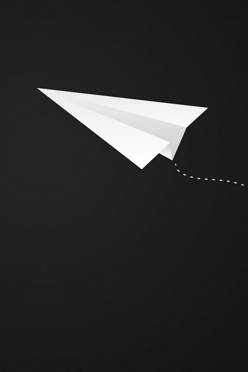 800x1200 Wallpaper origami, plane, art, paper, minimalism