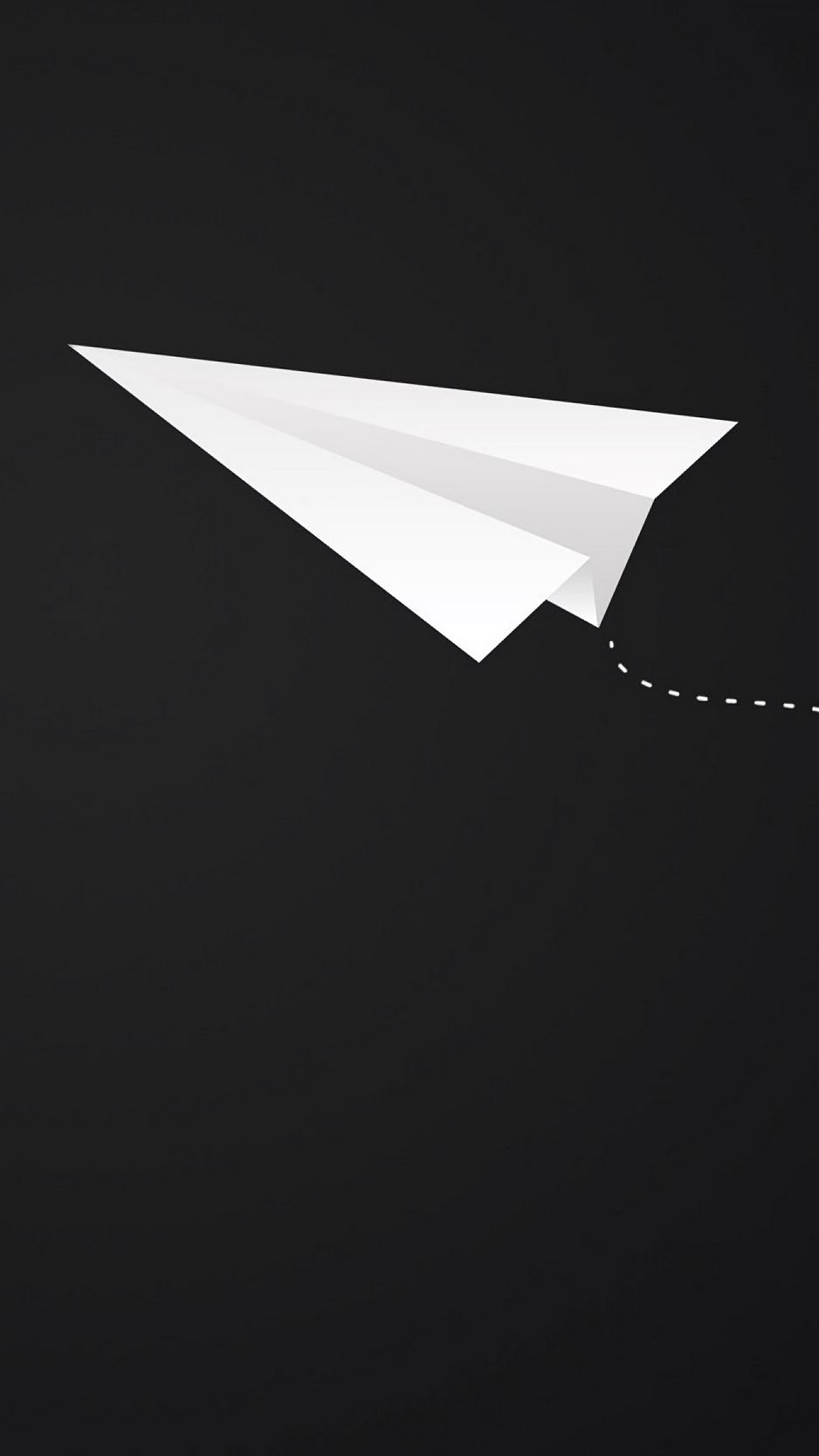 938x1668 Wallpaper origami, plane, art, paper, minimalism