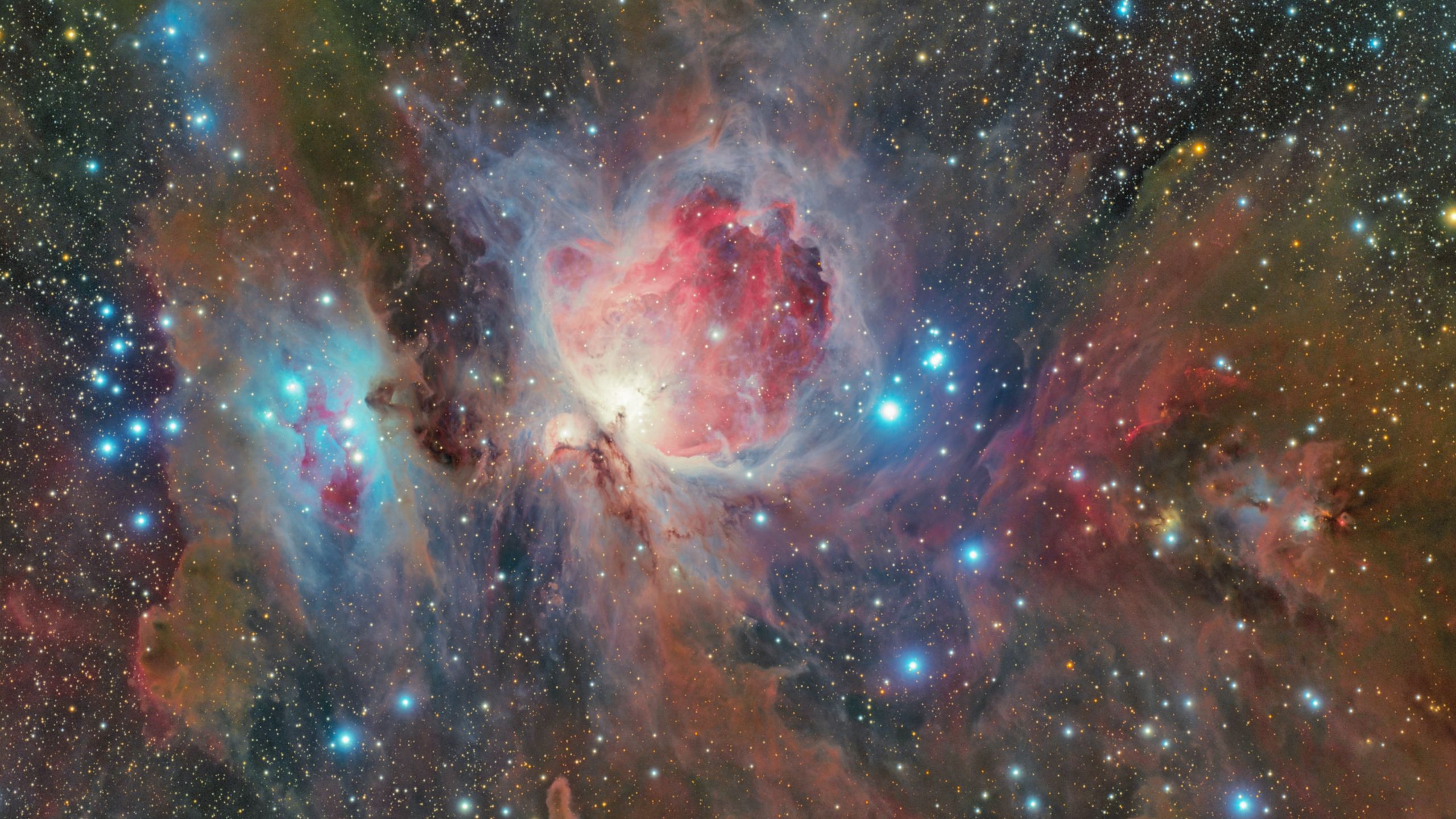 Download wallpaper 2560x1440 orion nebula, nebula, galaxy, stars, space ...