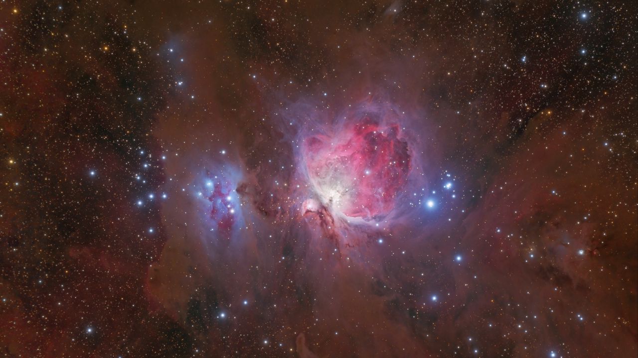 Wallpaper orion nebula, nebula, stars, glare, space