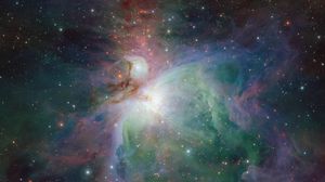 Preview wallpaper orion nebula, nebula, stars, glare, shine, space