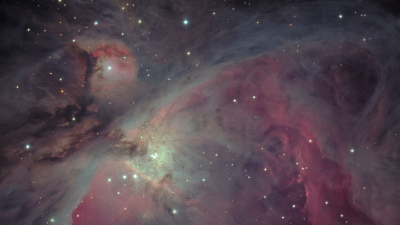 Wallpaper orion nebula, nebula, stars, space, glow