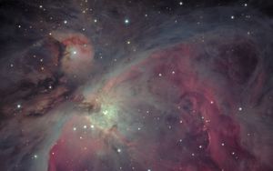 Preview wallpaper orion nebula, nebula, stars, space, glow