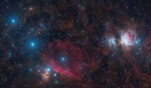 Preview wallpaper orions belt sword, stars, glitter, shine, nebulae, space, dark