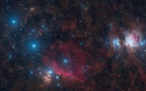 Preview wallpaper orions belt sword, stars, glitter, shine, nebulae, space, dark