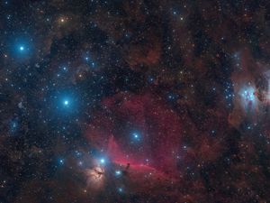 Preview wallpaper orions belt sword, stars, glitter, shine, nebulae, space, dark