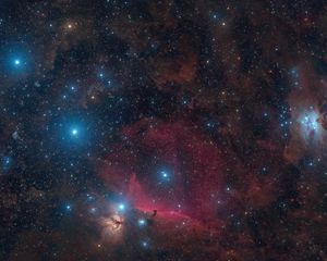 Preview wallpaper orions belt sword, stars, glitter, shine, nebulae, space, dark