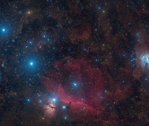 Preview wallpaper orions belt sword, stars, glitter, shine, nebulae, space, dark