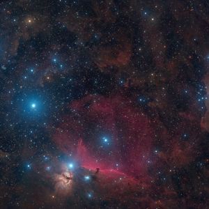 Preview wallpaper orions belt sword, stars, glitter, shine, nebulae, space, dark