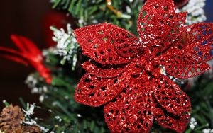 Preview wallpaper ornament, christmas ornaments, poinsettia, decoration