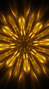 Preview wallpaper ornament, fractal, patterns, golden