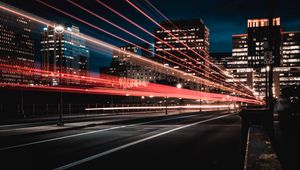 Preview wallpaper ottawa, canada, night city, traffic, light