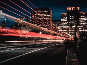 Preview wallpaper ottawa, canada, night city, traffic, light