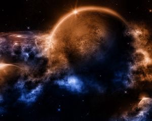 Preview wallpaper outer, space, planets, worlds