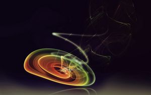 Preview wallpaper oval, smoke, paint, lines