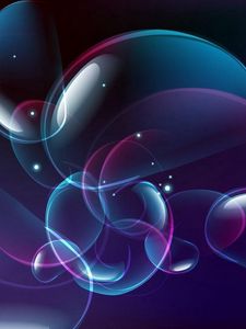 Preview wallpaper ovals, shapes, background, ball, air