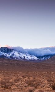 Preview wallpaper owens peak wilderness, onyx, usa, mountains, fog